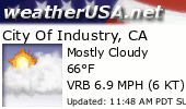 Click for Forecast for City of Industry, California from weatherUSA.net